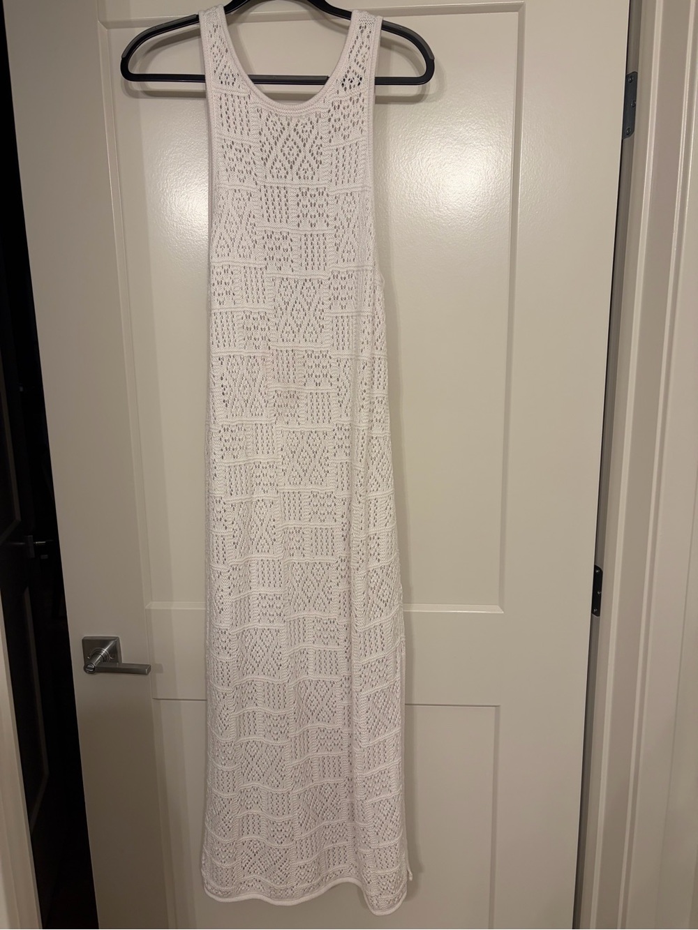 aerie White Crochet Maxi Swim Coverup